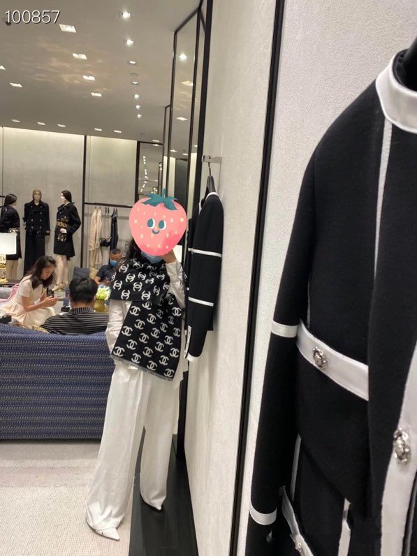CHANEL專櫃新款女士圍巾 香奈兒2021水貂絨款圍巾披肩  mmj1260